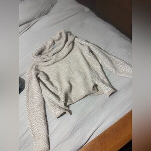 Warm & cozy cowl neck cropped sweater
